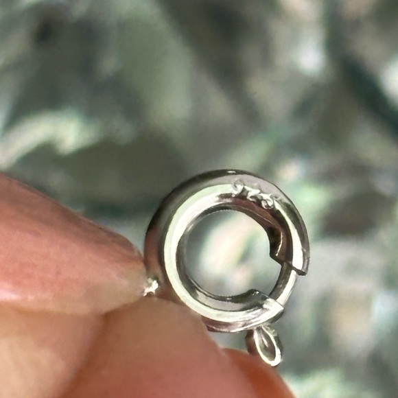 1 cttw Moissanite Halo Pendant Necklace - Picture 3 of 4